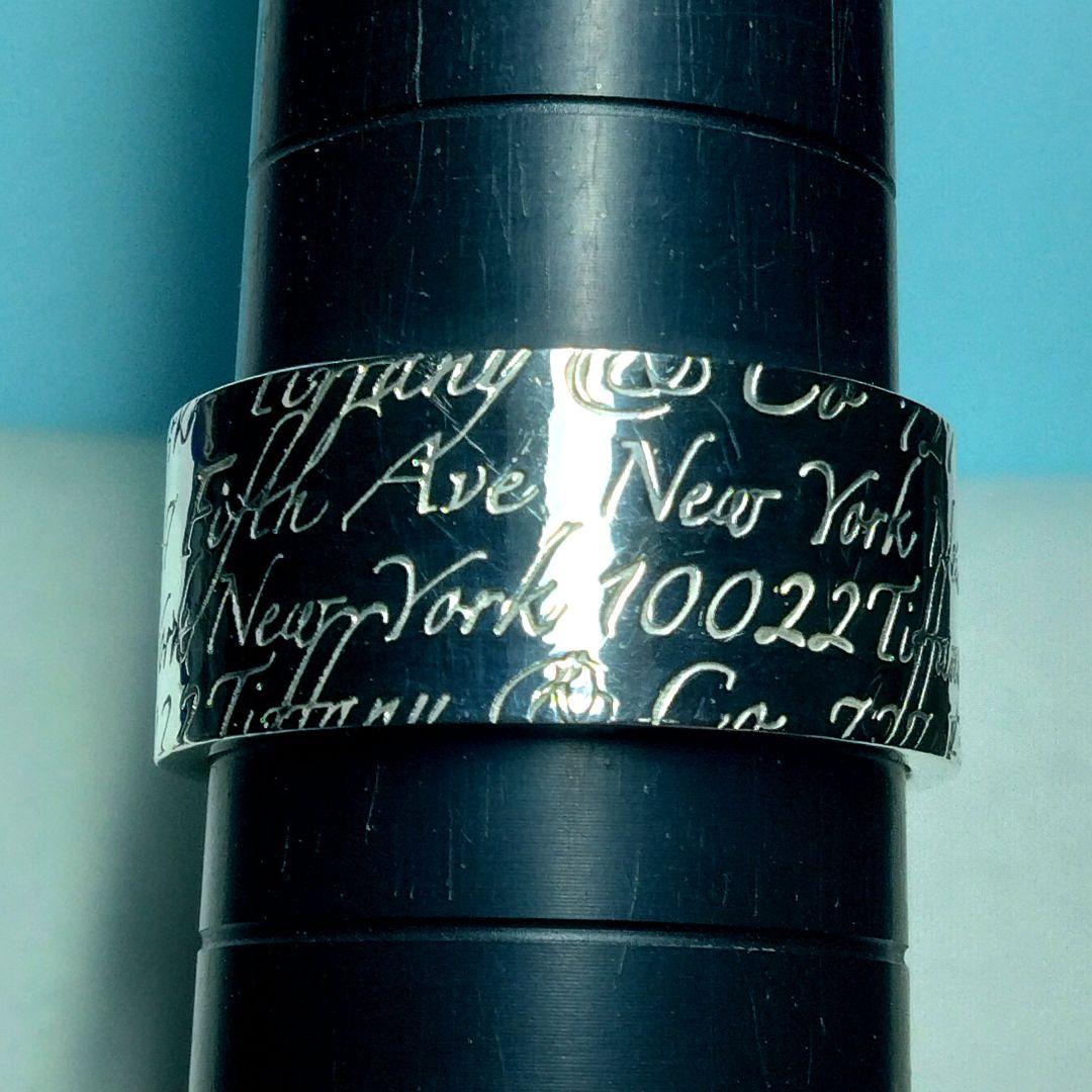 ティファニーノーツワイドリング 22号　新品仕上げ　ほぼ無傷未使用に近い