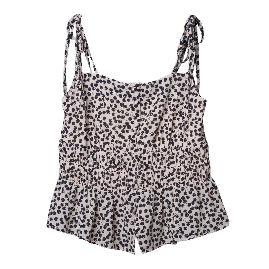 herlipto Cherry Pattern Strap Top Mサイズ