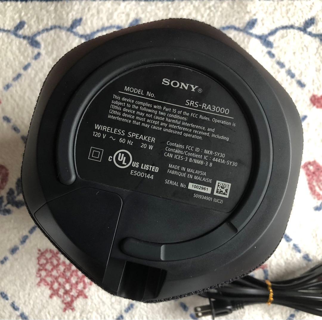ワイヤレススピーカー(ソニーSRS-RA3000)