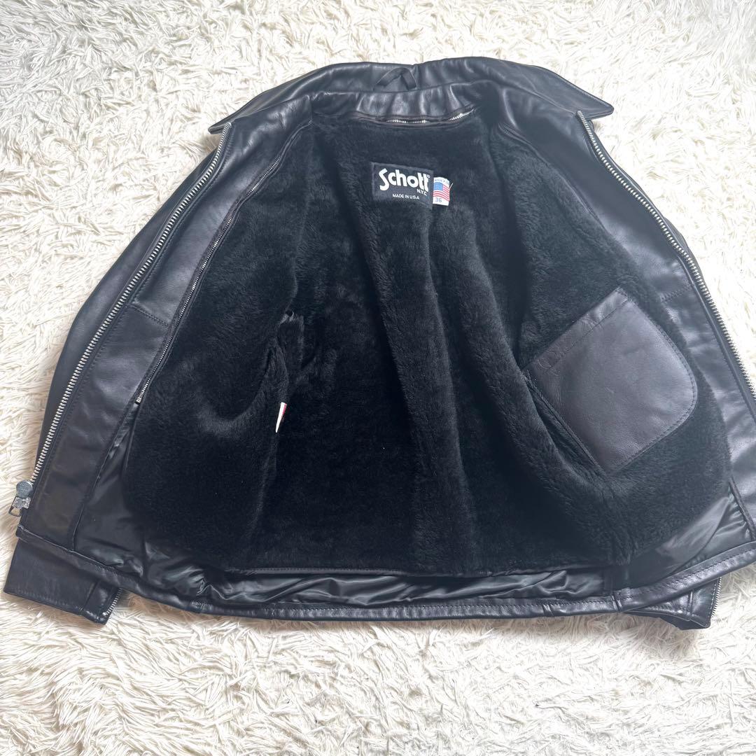 【美品】Schott 652 トラッカージャケット　牛革　本革　36 USA製