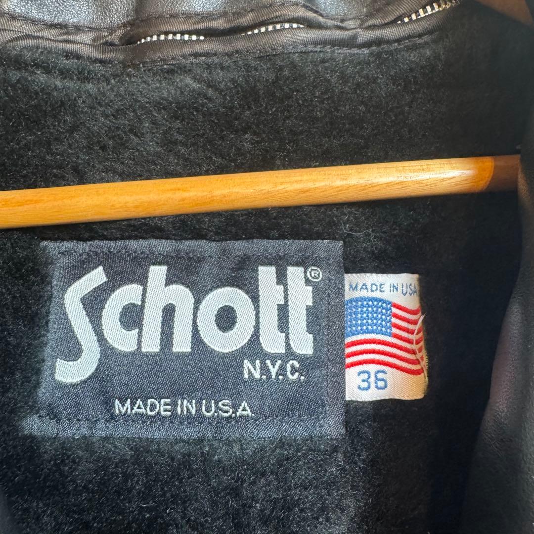 【美品】Schott 652 トラッカージャケット　牛革　本革　36 USA製