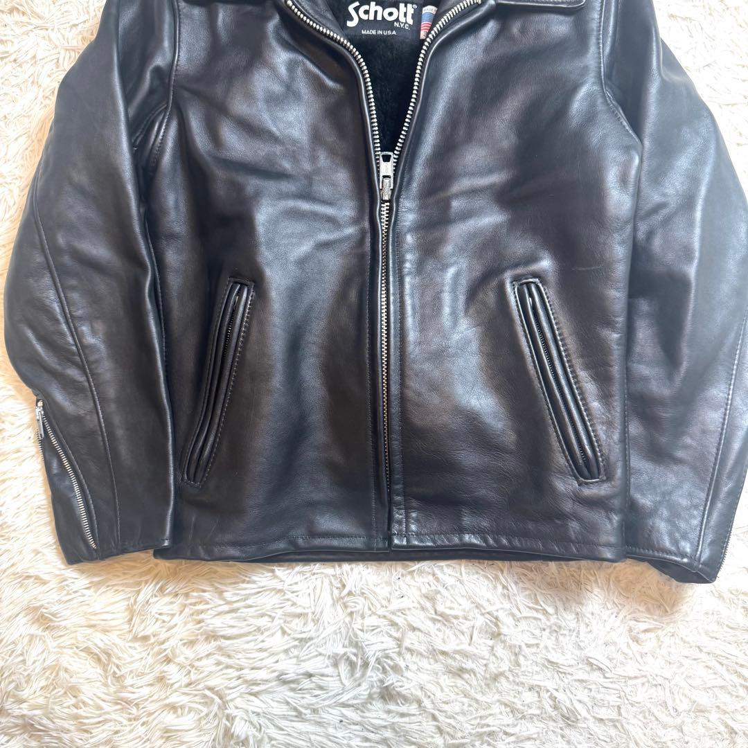 【美品】Schott 652 トラッカージャケット　牛革　本革　36 USA製
