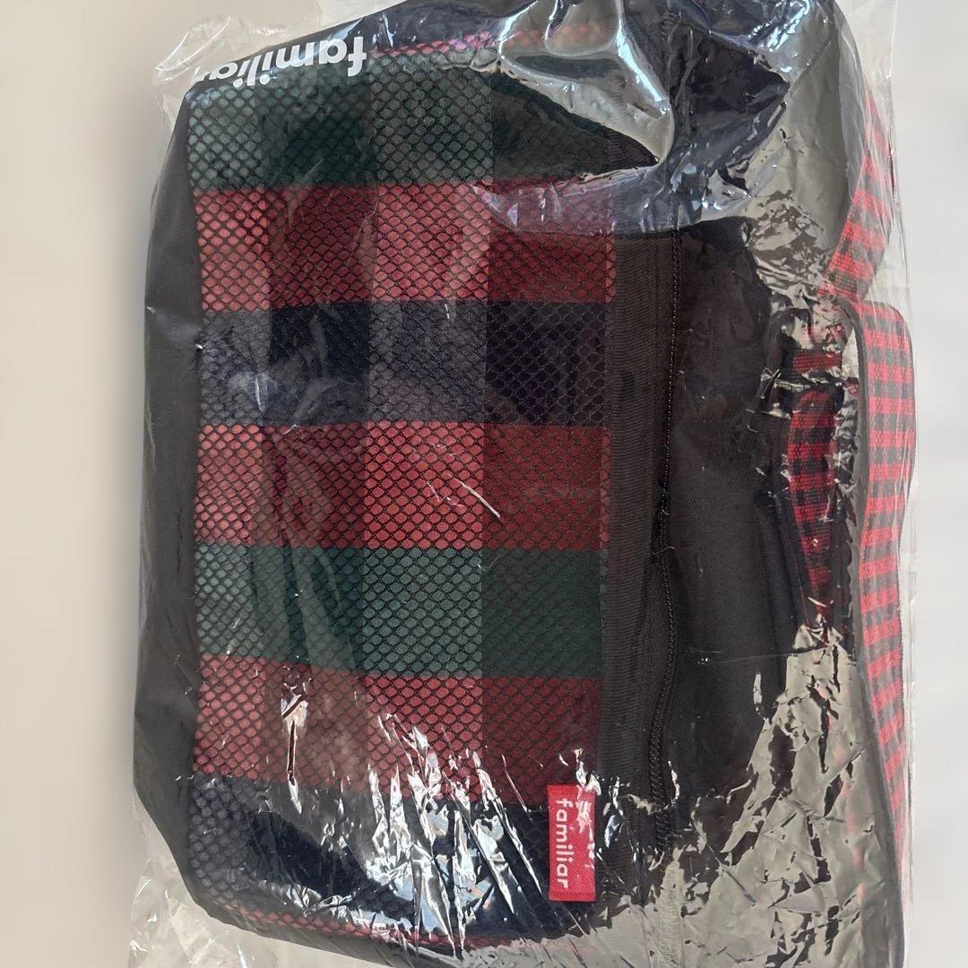 familiar ポシェット　赤チェック