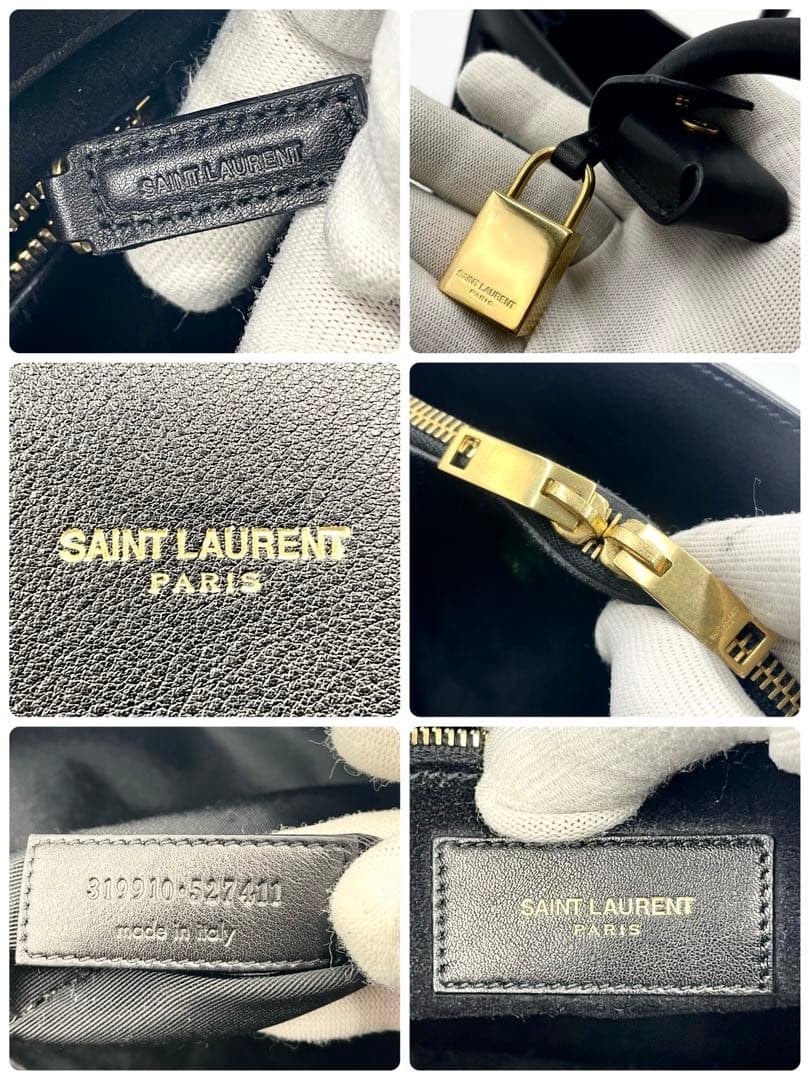 【未使用級】サンローラン サックドジュール トートバッグ 大容量ブラック メンズ