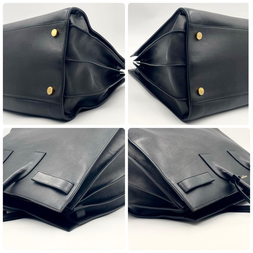 【未使用級】サンローラン サックドジュール トートバッグ 大容量ブラック メンズ