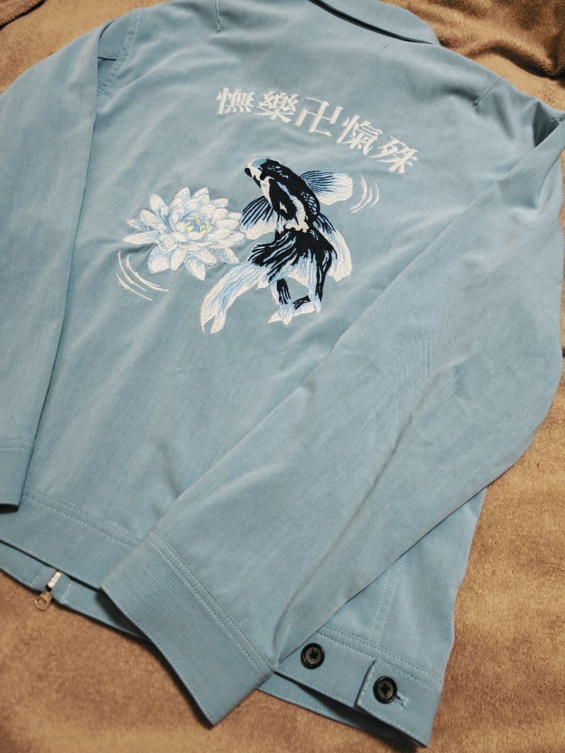 美品 VANQUISH 日本限定 デニム色 スカジャン 花 vintage