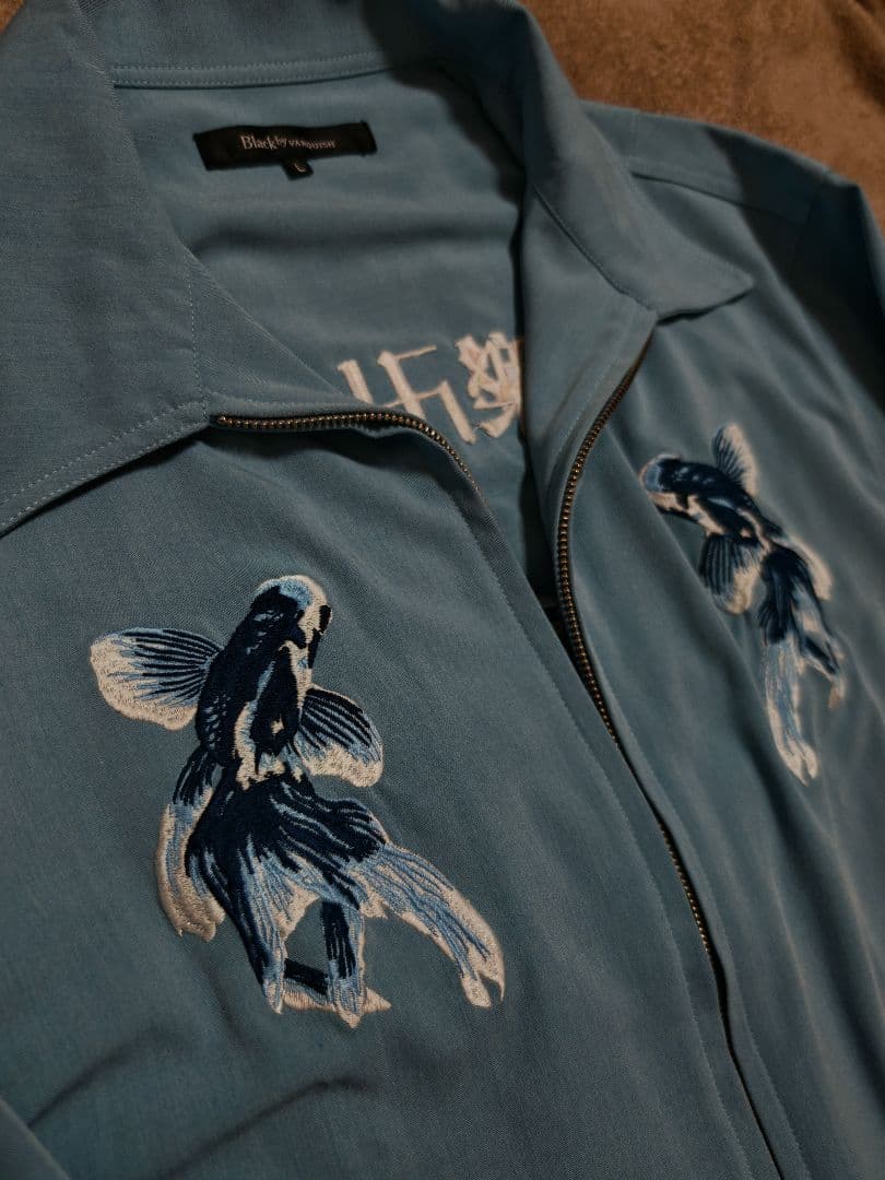 美品 VANQUISH 日本限定 デニム色 スカジャン 花 vintage