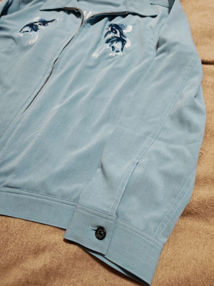 美品 VANQUISH 日本限定 デニム色 スカジャン 花 vintage