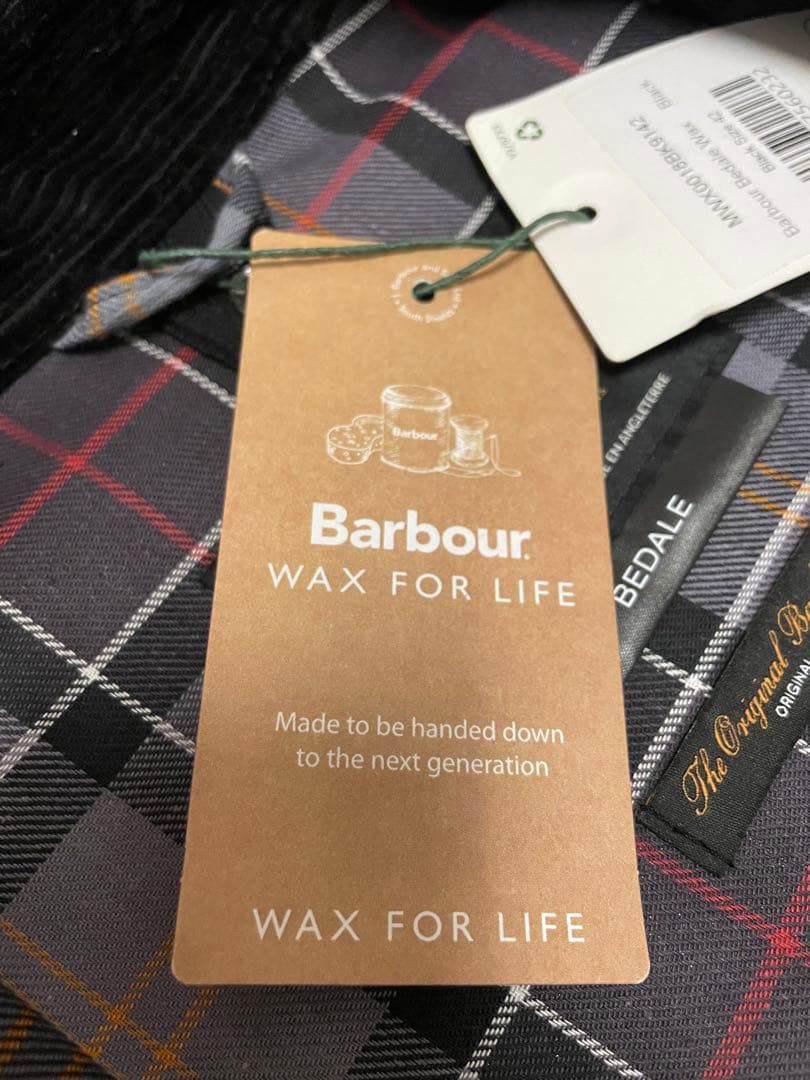 【新品未使用】Barbour バブアー ビデイル　WAX 42 ブラック 黒