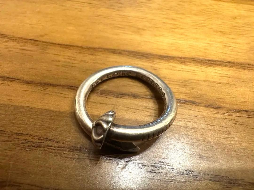 【RED】クロムハーツ　ネイルリング　クロスボール　21.22号