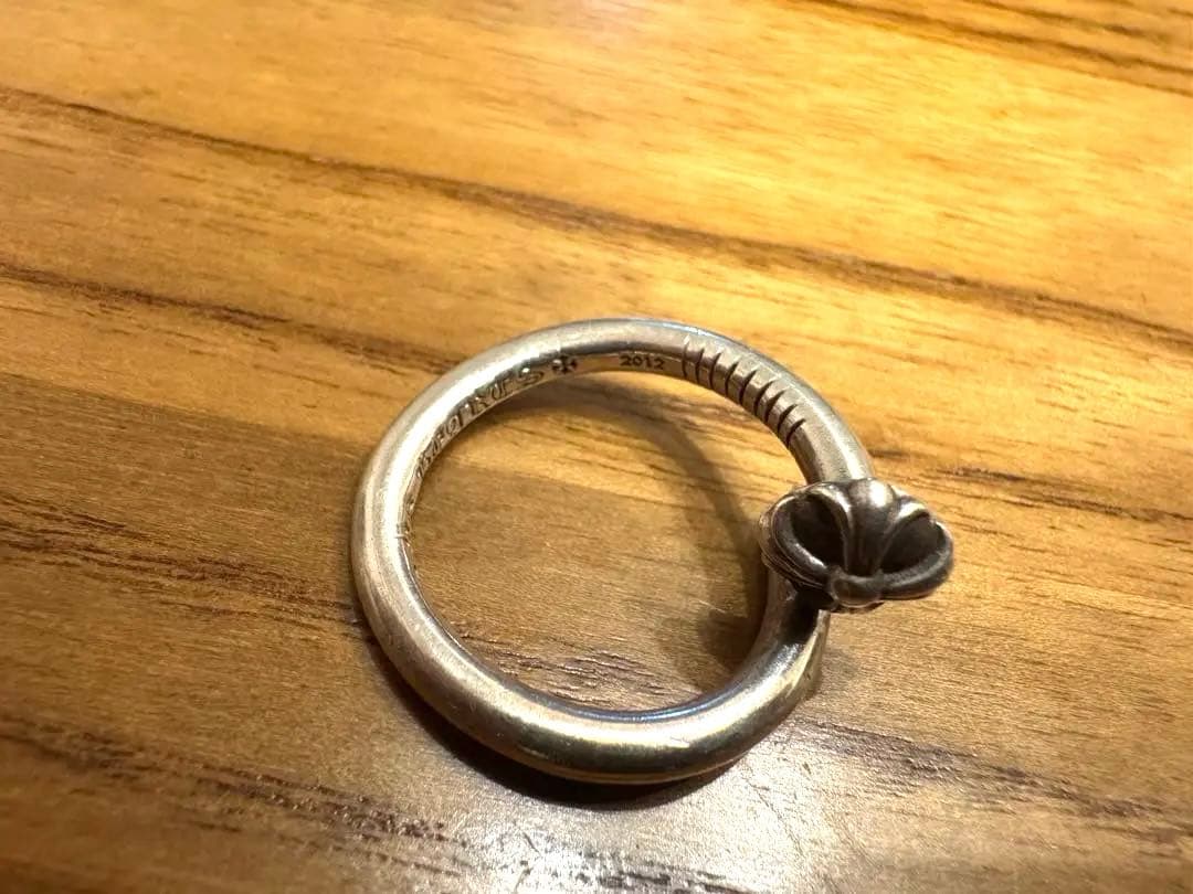 【RED】クロムハーツ　ネイルリング　クロスボール　21.22号