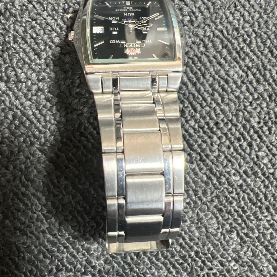 オリエント　スリースター　スクエア　黒　人気のブラック　名作　美品　付属品等無し