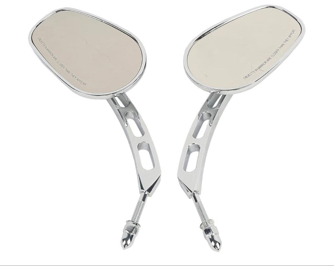 クロム L & R 8mm リアビューミラー Harley FLSTC ハーレー