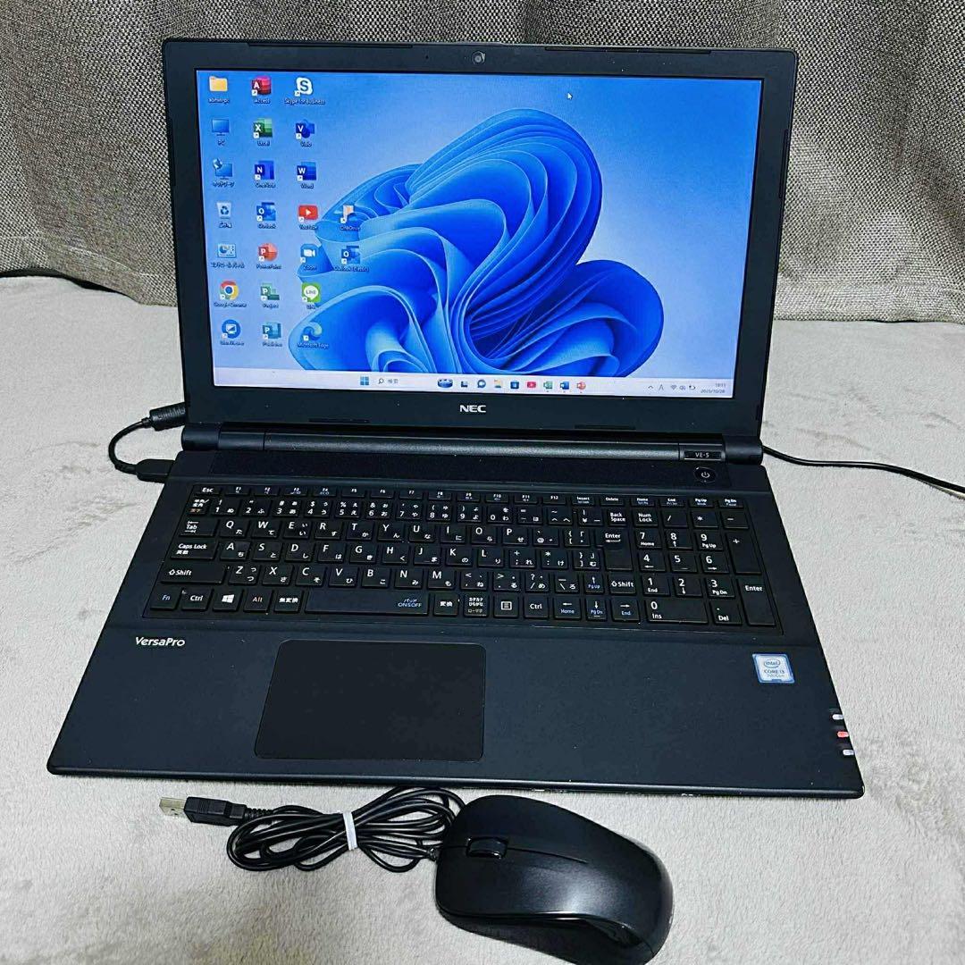 S158 NECノートパソコンSSDメモリ8G第7世代 Window11オフィス