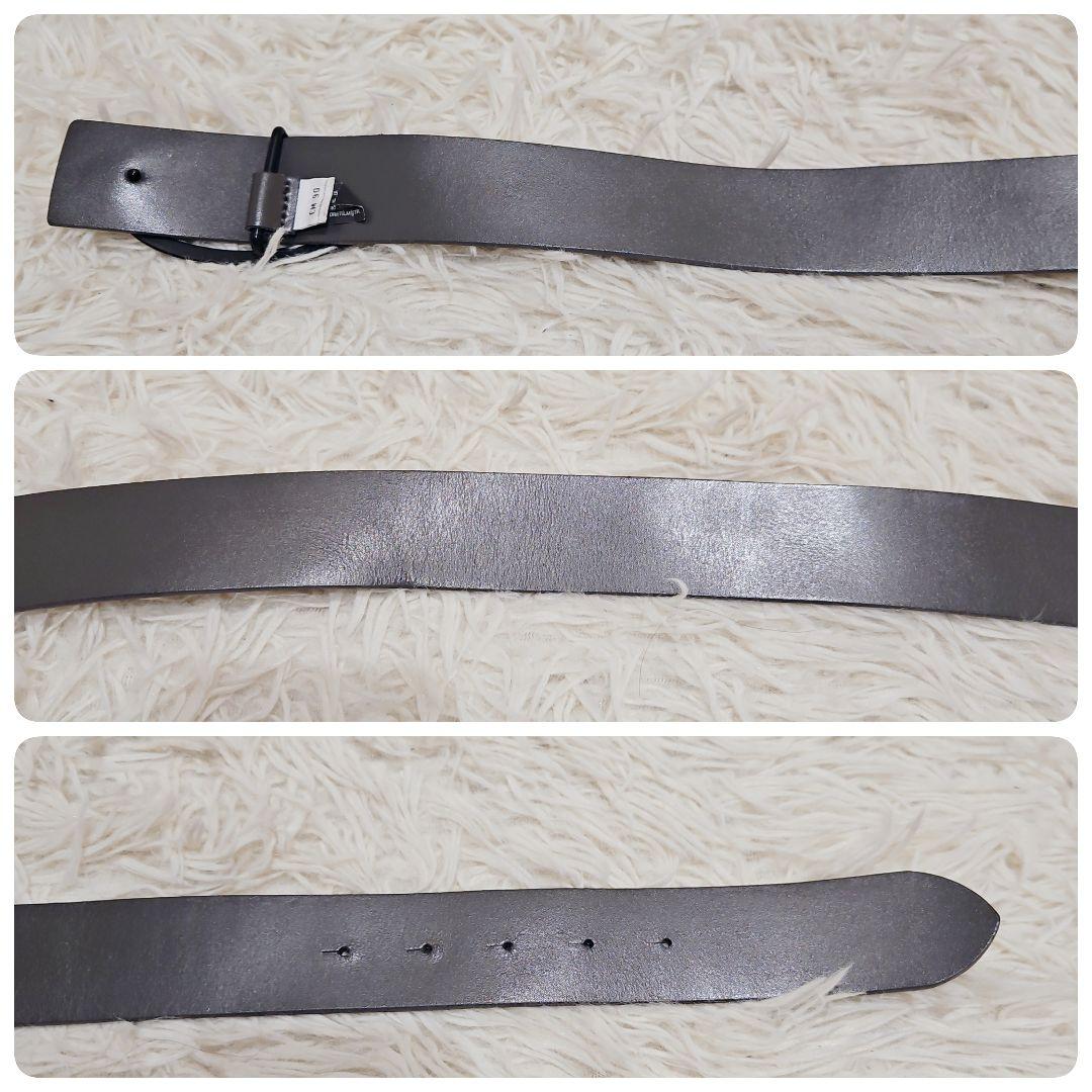 DIESEL ディーゼル ベルト Dロゴ レザーベルト マッドブラック 90