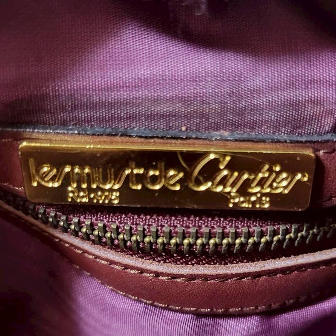 正規品　カルティエ　ミニボストンバッグ　マストライン　レザー　金具　南京錠　鍵