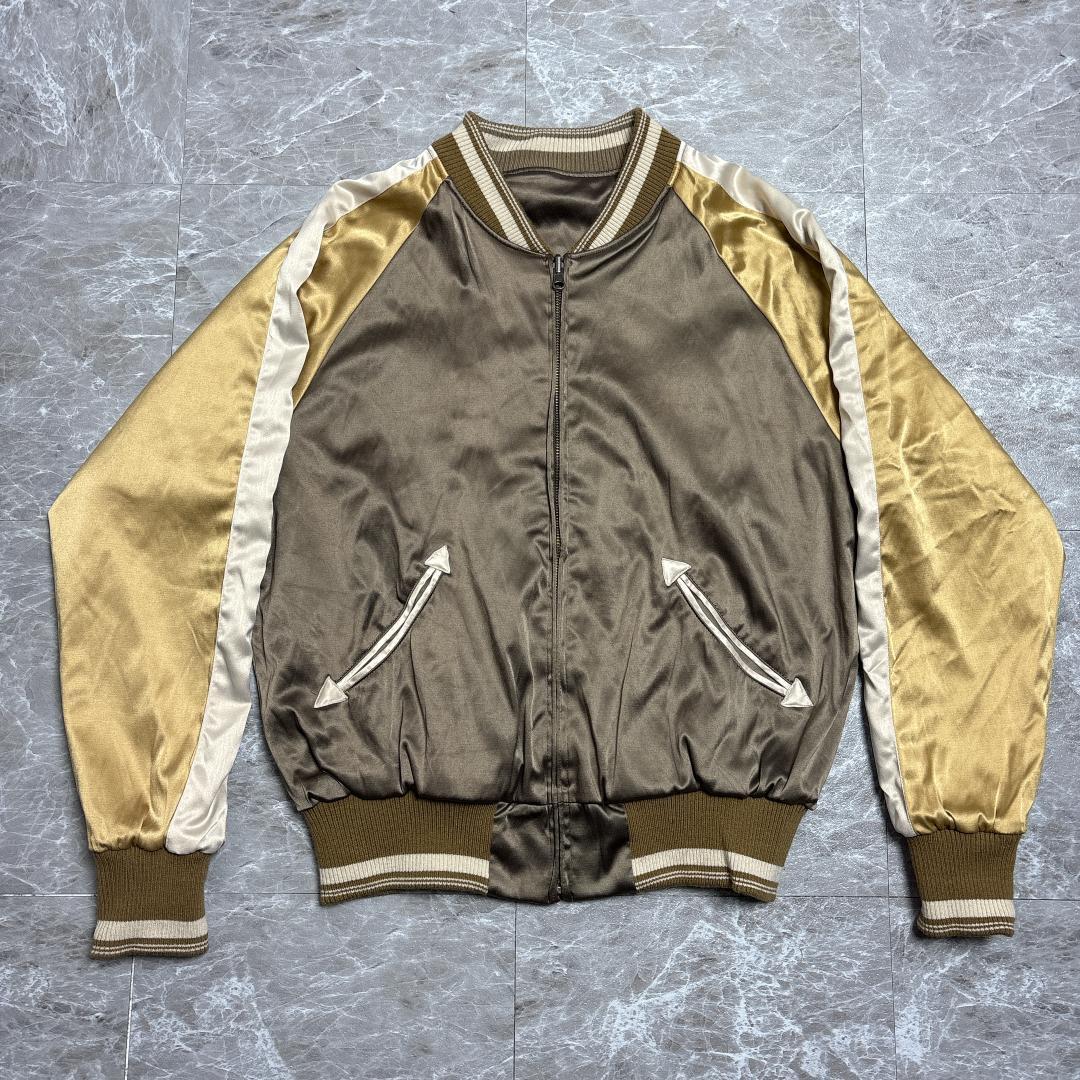 希少 goa インディアン スカジャン リバーシブル サテン フリー イーグル