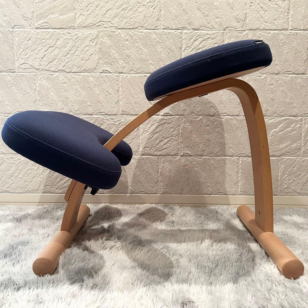 バランスラボ　balans Easy　姿勢矯正椅子　ネイビー　専用カバー付き