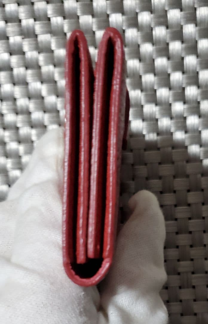 HERMES レザー名刺入れ レッド