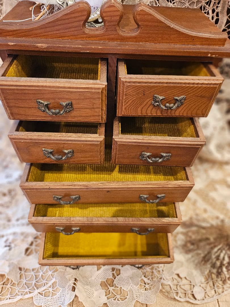 フランスアンティーク風　小物入れ　キャビネット　ブロカント