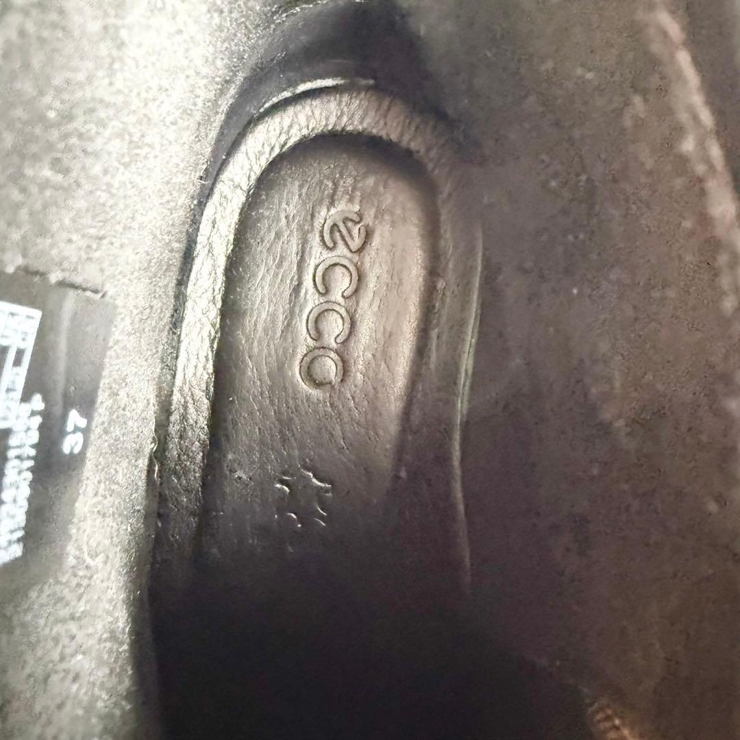 【極美品】ecco エコー　ショートブーツ（23,5）サイドジップ　本革レザー