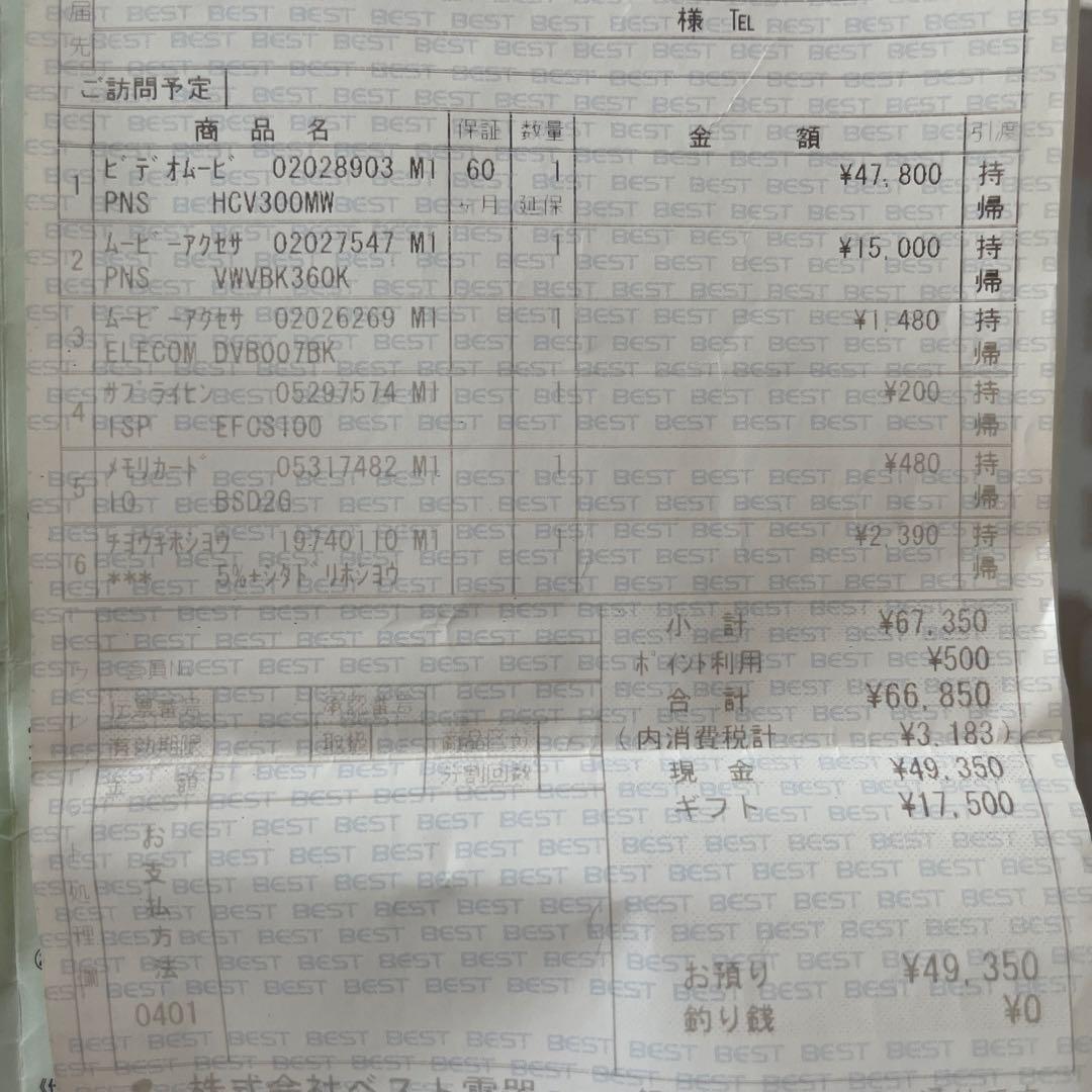 Panasonic デジタルハイビジョンビデオカメラ HC-V300M