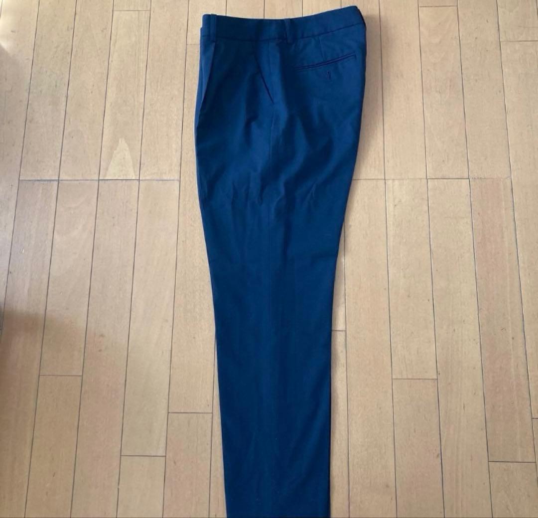 グリーンレーベルリラクシング パンツ　スーツ 40 紺　ノーカラー　ストレッチ
