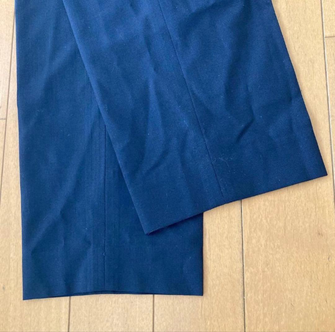 グリーンレーベルリラクシング パンツ　スーツ 40 紺　ノーカラー　ストレッチ