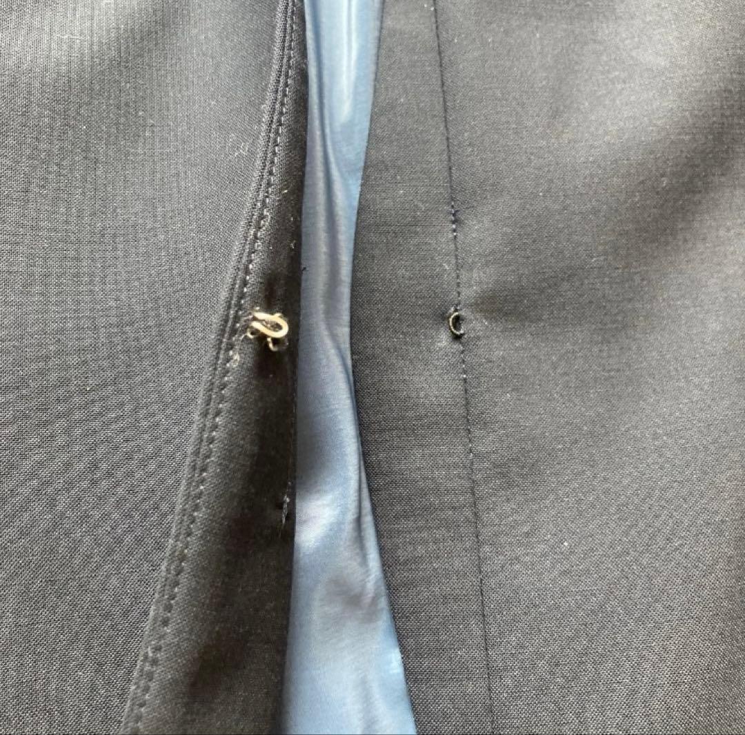 グリーンレーベルリラクシング パンツ　スーツ 40 紺　ノーカラー　ストレッチ