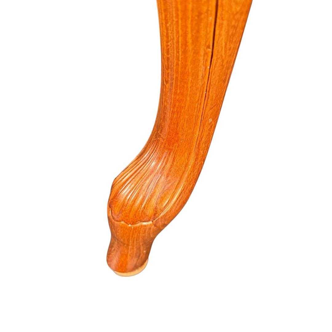 HR852 【象嵌彫刻が素敵】イタリア　猫脚　ローテーブル　イタリア