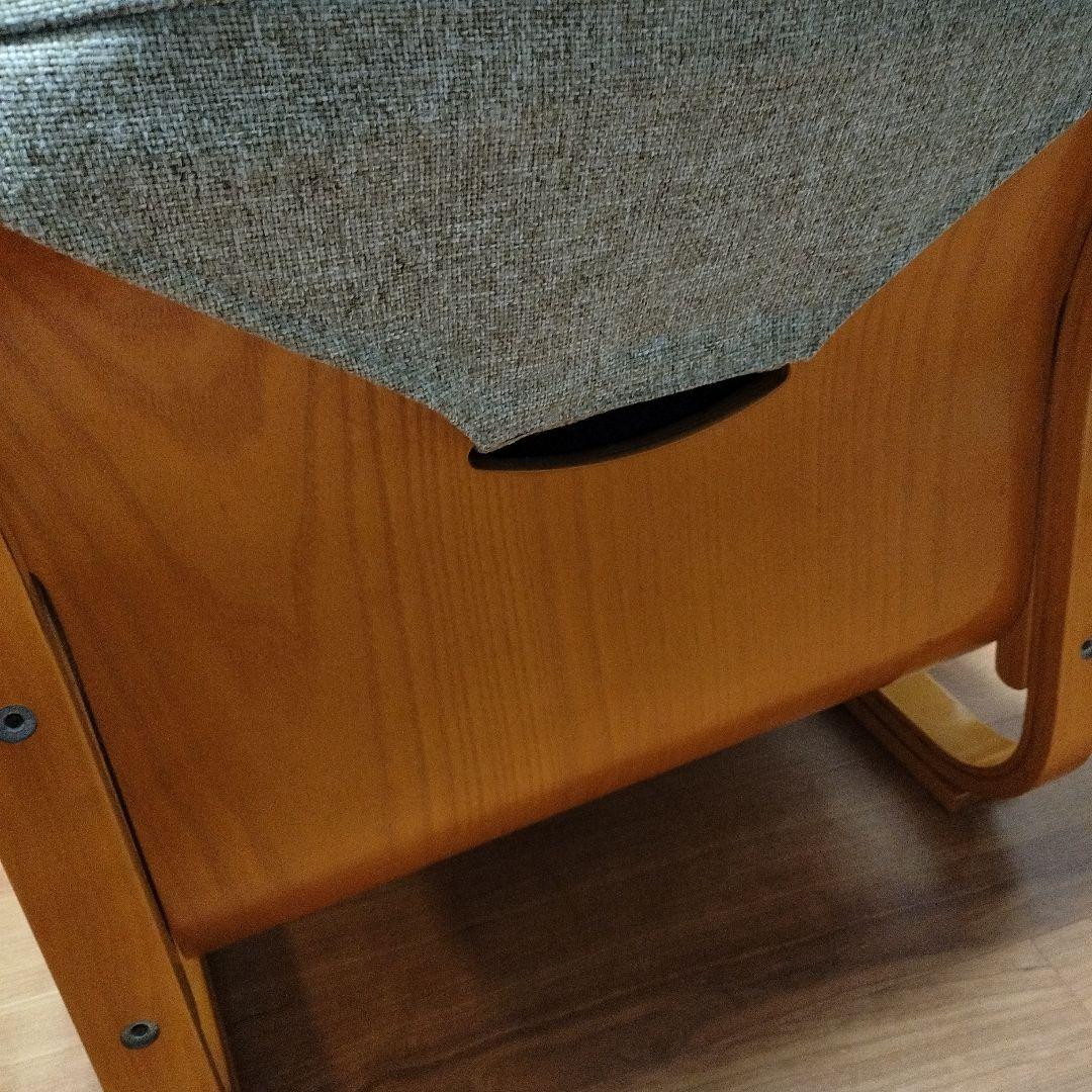 通販生活 楽座椅子（低座椅子）カバーリング＆背あてクッション付　新日本木工