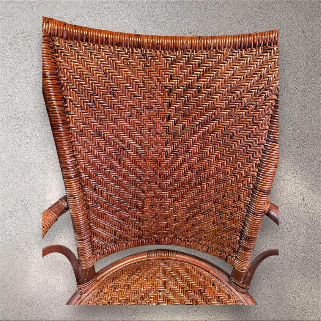 KAZAMA 籐　360度回転椅子　クッション有　引取り可（割引）