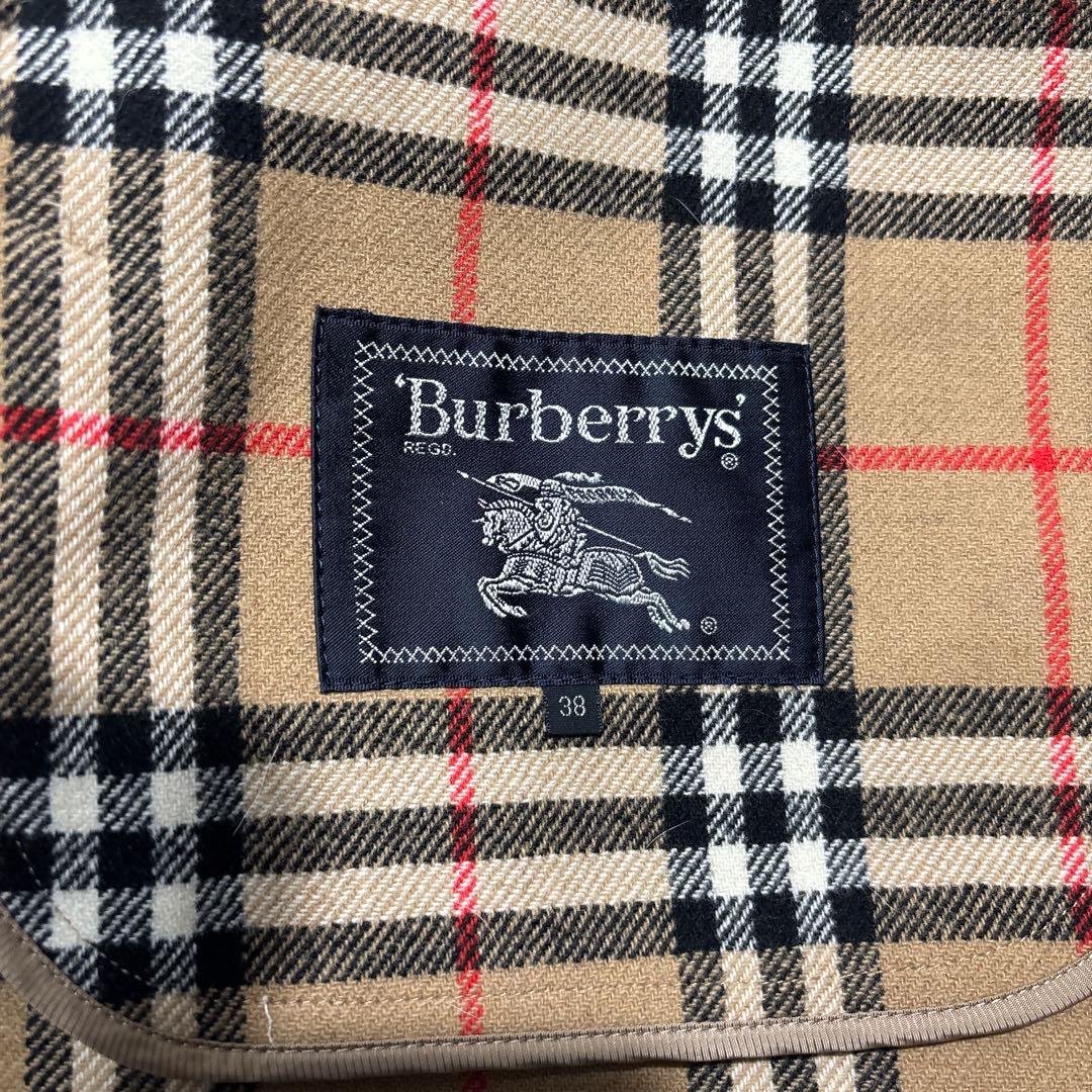 【幻の逸品】バーバリーズ　カシミヤウール　ダブルチェスターコート　金ボタン