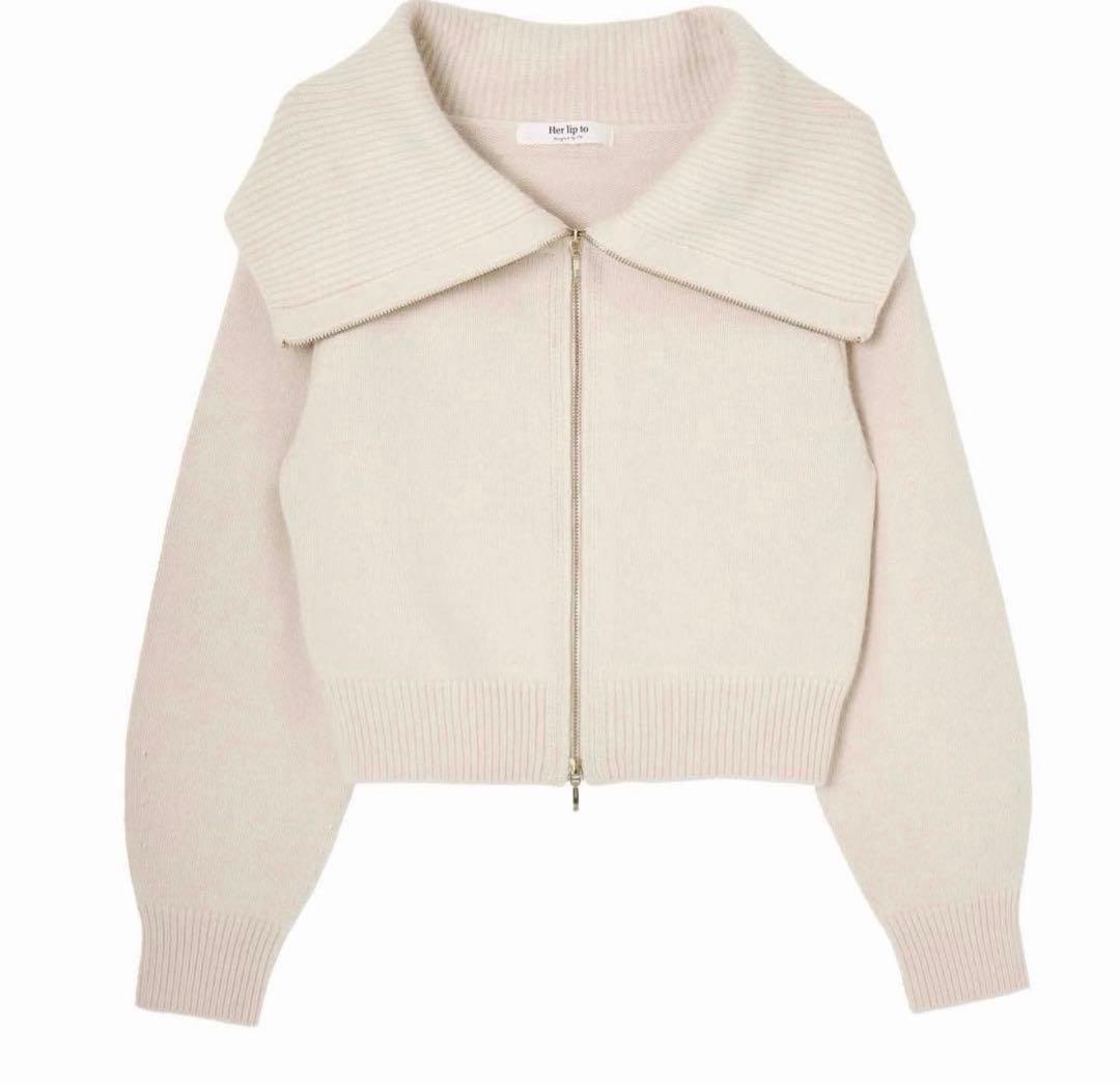 トップス Her lip to Big Collar Knit Top