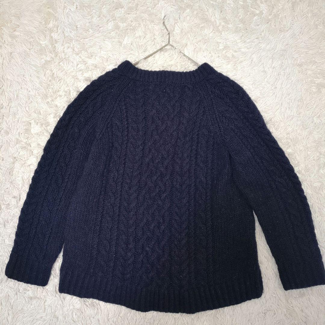 かぐれ 23AWペルーアランクルーネックニット kagure ネイビー