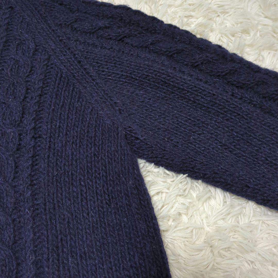 かぐれ 23AWペルーアランクルーネックニット kagure ネイビー