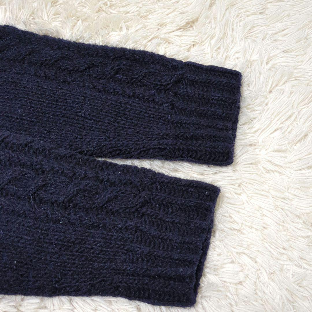 かぐれ 23AWペルーアランクルーネックニット kagure ネイビー