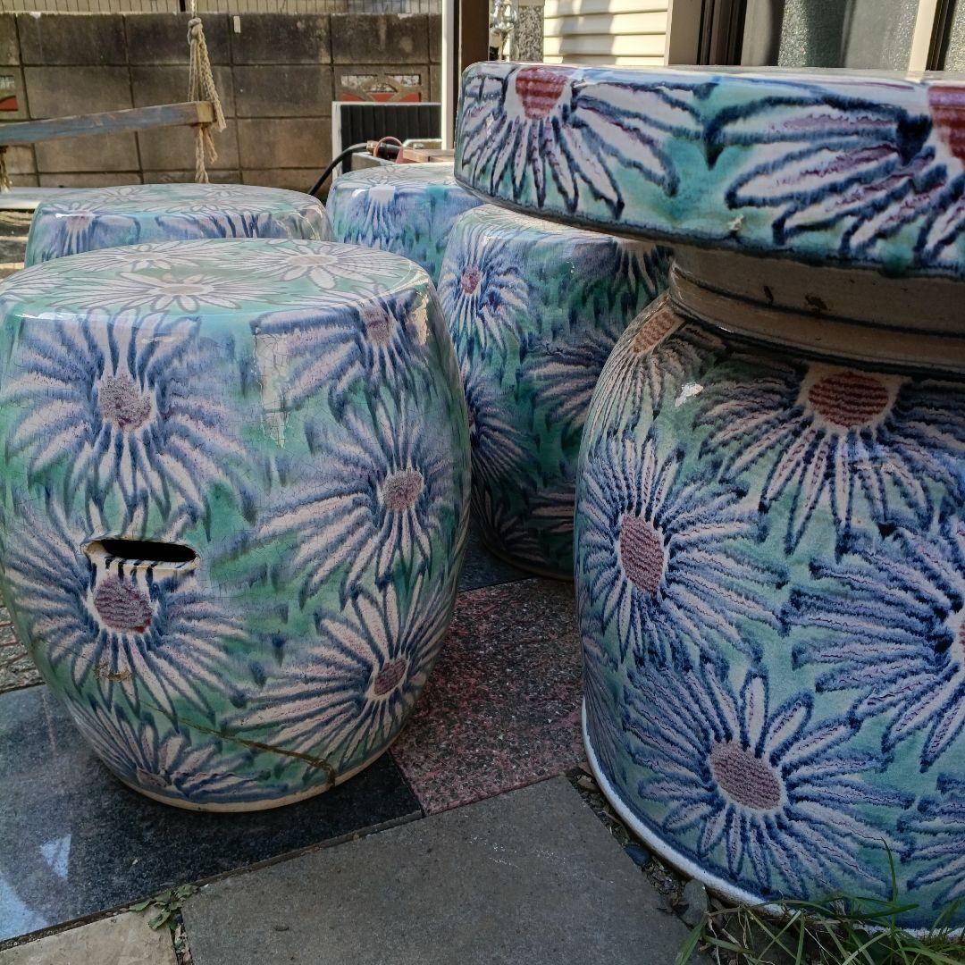 陶器テーブル イス ガーデン ガーデニング 町田市