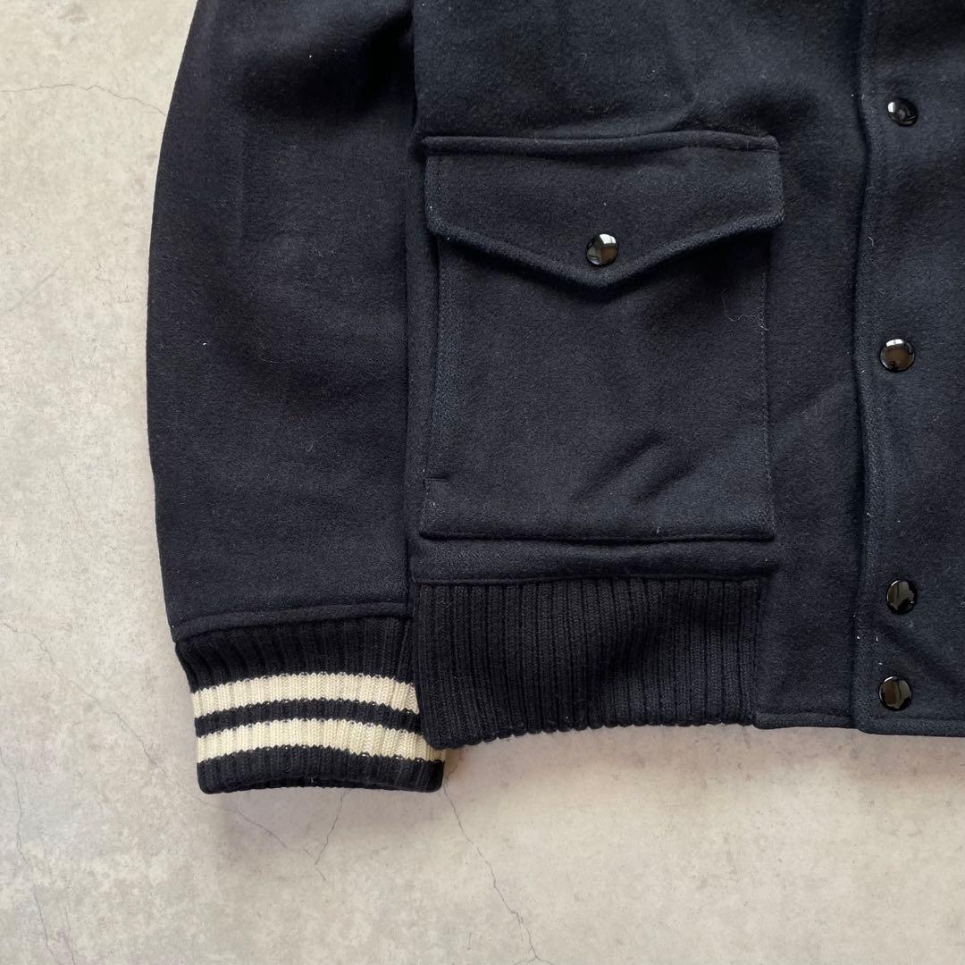 LACOSTE ラコステ ブルゾン 短丈 ウールジャケット ロゴ 黒