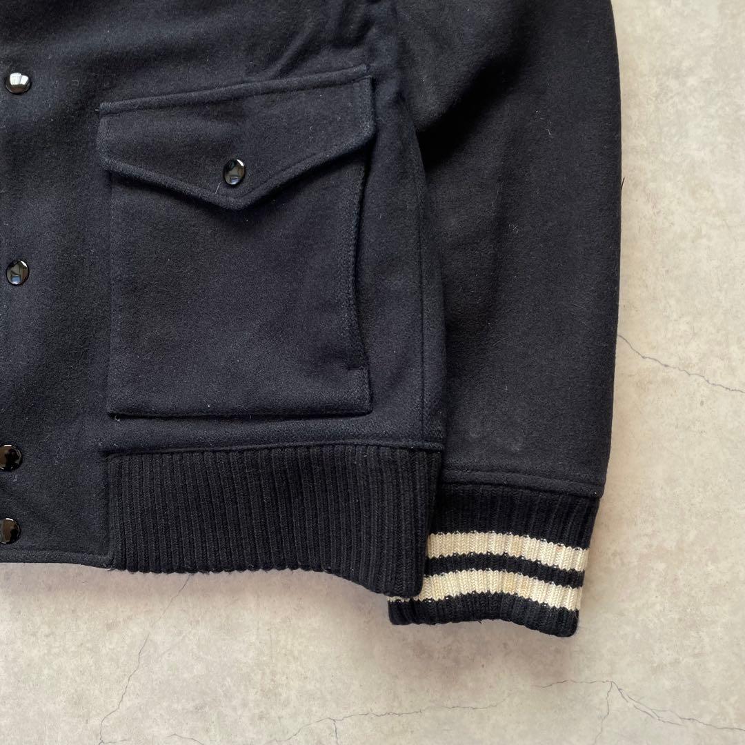 LACOSTE ラコステ ブルゾン 短丈 ウールジャケット ロゴ 黒