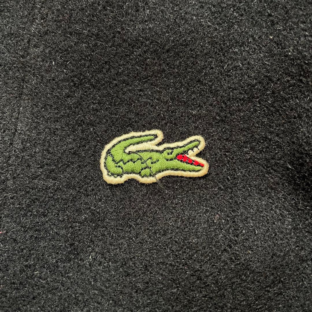 LACOSTE ラコステ ブルゾン 短丈 ウールジャケット ロゴ 黒