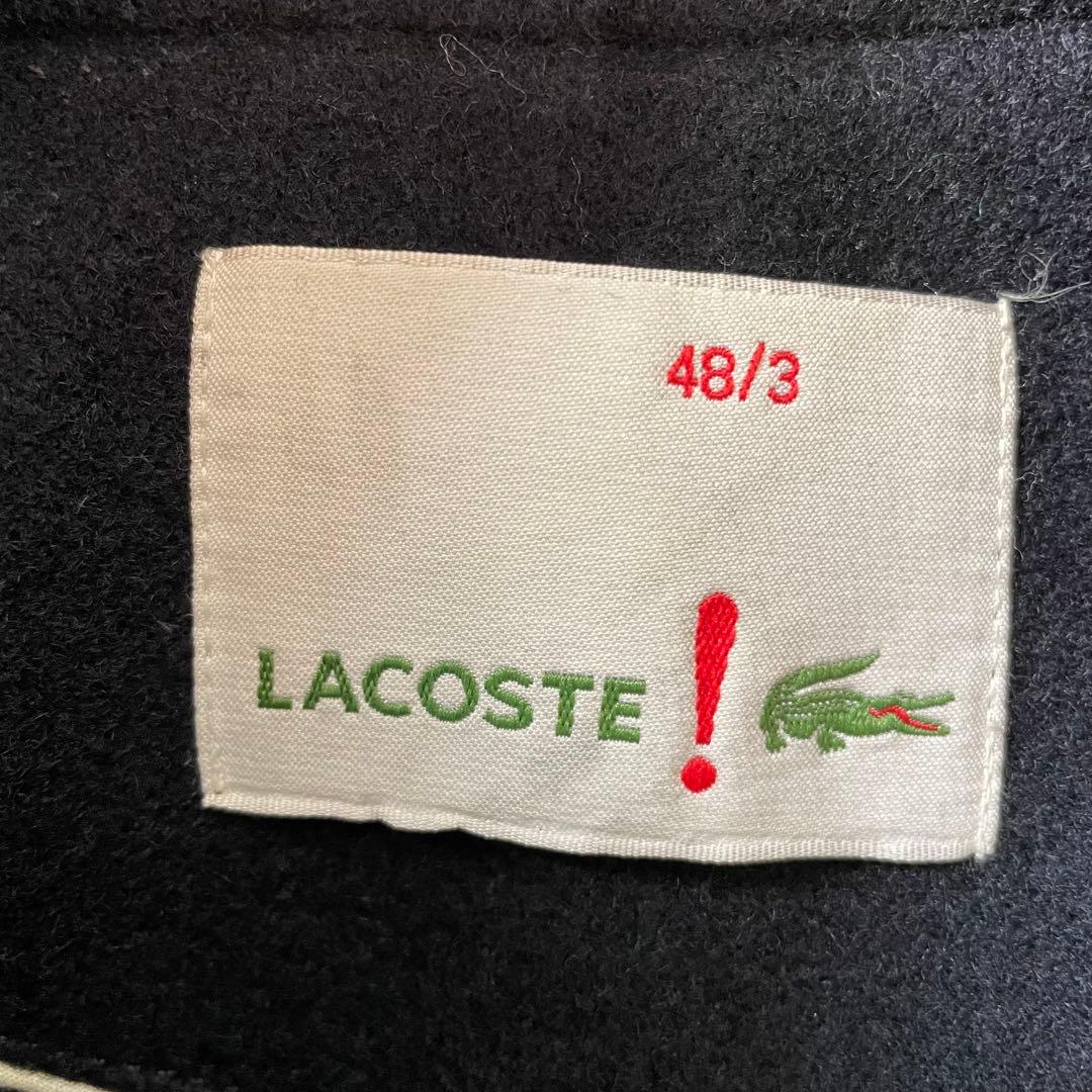 LACOSTE ラコステ ブルゾン 短丈 ウールジャケット ロゴ 黒