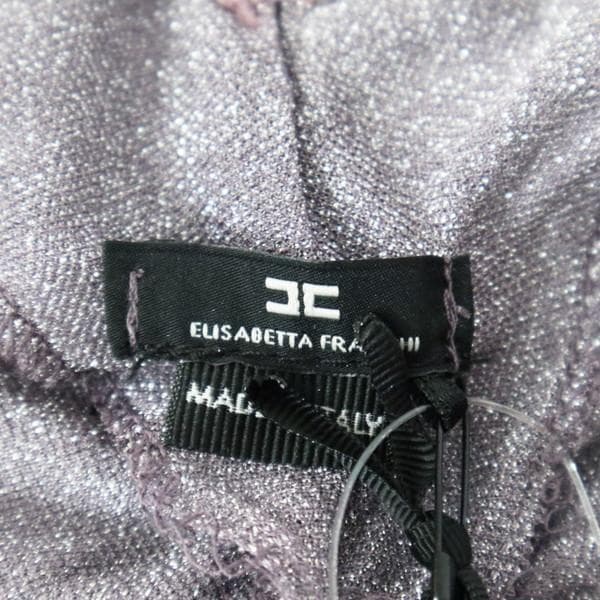新品 エリザベッタフランキ 五分袖トップス 38 EKN730 Sサイズ ラメ
