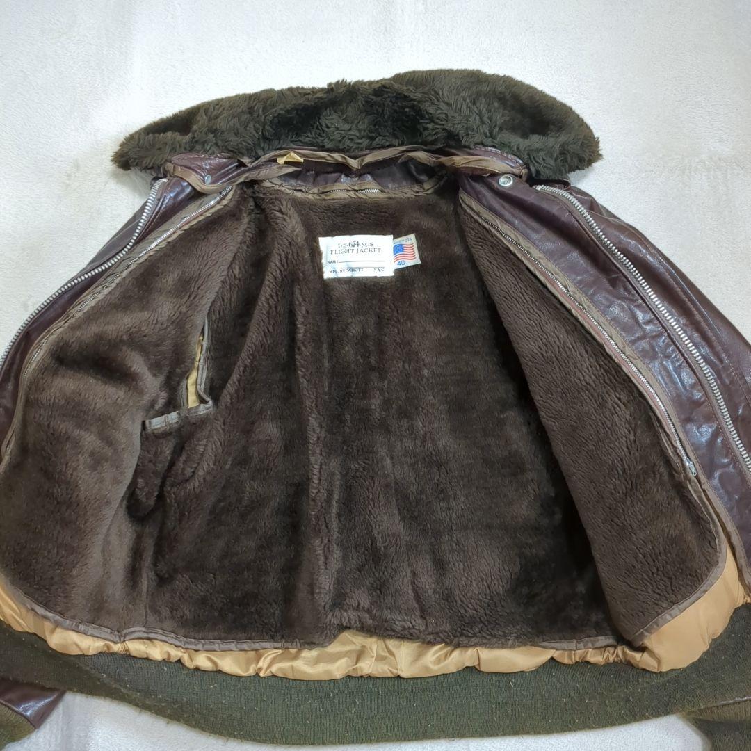SCHOTT G-1 牛革 レザージャケット ボアライナー フライトジャケット