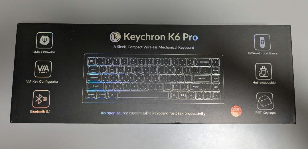 Keychron K6 Pro メカニカルキーボード 赤軸 US配列