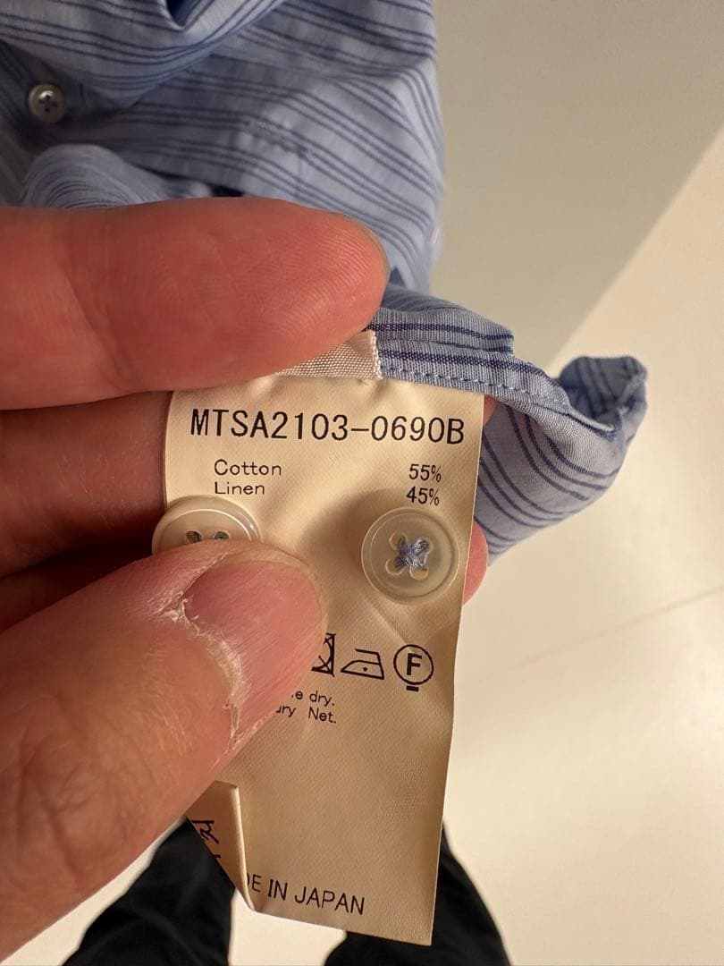 MAATEE&SONS コットンリネンシャツ　サイズ3