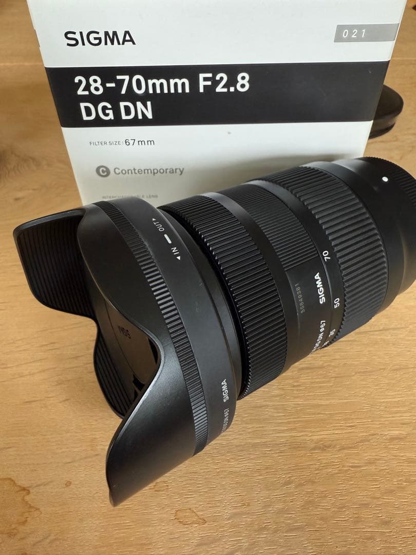 シグマ28-70mmF2.8Lマウン+CPLフィルター+保護フィルター3点
