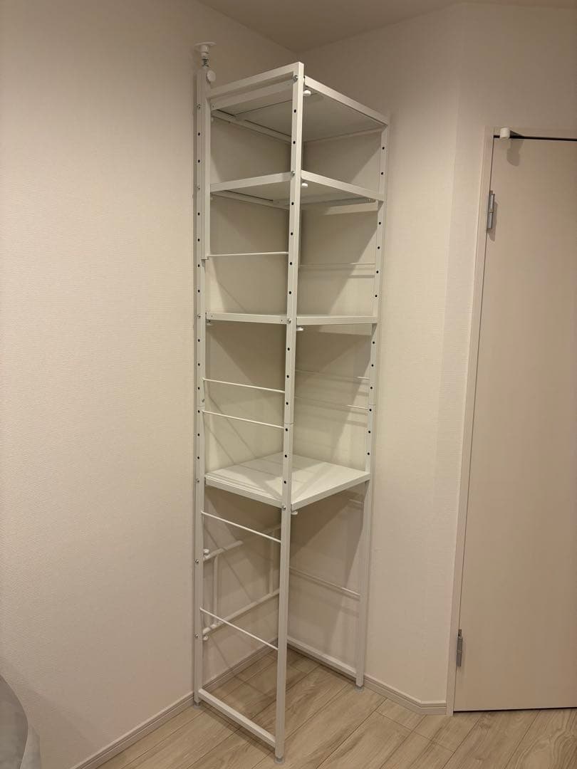 [山善] 突っ張り レンジラック ホワイト RPE-4T(WH)