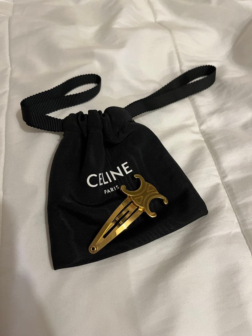 CELINE ゴールド ヘアピン ポーチ付き