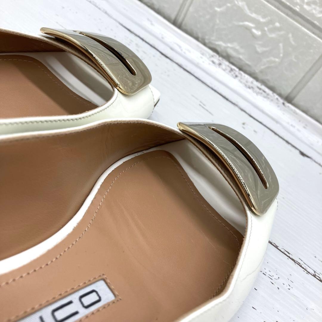 極美品❣️ PELLICOペリーコパンプスレディースブランドホワイト24㎝